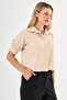 Short Shirt with Hidden Button Sleeve Detail - 5