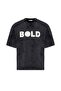Washable Front Printed Oversize T-Shirt Black - 3