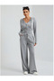 Women's Gray Baggy Battal Plus Size Sportswear Quality Loose Fit Stretchy Comfortable Fabric Sweatpants Yus