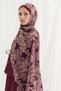 Viena Silk Crepe Shawl - Plum - 2