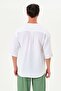 100% Cotton Natural Muslin Oversize Lapel Collar White Shirt Poor Sleeve - 3