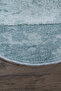 Lunessa Blue Oval Nordic Pattern Soft Non-Slip Machine Washable Bath Mat Set of 2 - 2