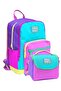 Elementary and Middle School Backpack and Nutrition Set - Purple Green Pink for Girls