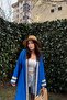 Women's Straw Detailed Oversized Muslin Kimono 700-3441