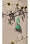 Serrated Crystal Pattern Water Green Color Gold Accessories Half Circle Moon Shape Epoxy Earrings Handmade - 7
