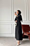 Women Black Ruffle Collar Lining Modest Dress Nms062 - 2