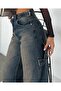 Alley K.Tint Double Belted High Waist Oversize Women's Trousers - 5