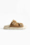 Women's Straw Detailed Double Buckle Soft Sole Sandals – Comfortable Orthopedic Summer Slippers - 6