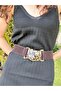 80X5 cm Leopard Buckle Elastic Women's Belt - 4