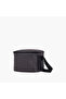 Solid Lunch Bag with Zip Closure and Strap - 2