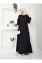 Women's Ayrobin Black Elegant and Comfortable Fit Full-Length Hijab Dress - 5
