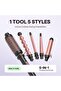 Wavytalk 5 in 1 Curling Wand Set, Multi Curl, Curling Iron Set with Thermal Brush and 4 Interchangea - 5