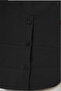 Black Double Pocket Crop Casual Relaxed Fit Cotton Women's Shirt - 3