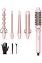 Wavytalk 5 in 1 Curling Iron, Curling Wand Set with Curling Brush and 4 Interchangeable Ceramic Curl - 2
