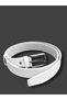100% Leather White 4cm Men's Sports Fabric Linen Jeans Canvas Pants Belt - 4