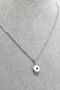 Framed White Evil Eye Beaded Bijoux Necklace (Steel Chain 60 cm), Silver Color - 6