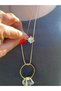 Women's Necklace with Gold Yellow Zircon Stone Ring 27 cm - 3
