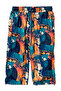 Uv Protection Men's Pool Sea Long Capri Shorts Swimwear K106 Navy Blue01 - 4