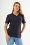 V-Neck Striped T-Shirt - 5