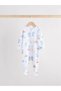 100% Cotton Blue/White Colored Elephant Patterned 3-Piece Sleeping Bag Set with Snap Fasteners Alyaw31031 - 4