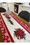 2-Piece Christmas Kitchen Set Floral Runner + Oven Cover Christmas Decoration