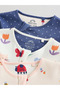 100% Organic Cotton Blue Colored Animal Patterned Double Zippered 3-Piece Sleeping Bag Set Alyaw2293 - 5