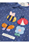 100% Organic Cotton Blue Colored Animal Patterned Double Zippered 3-Piece Sleeping Bag Set Alyaw2293 - 6