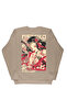 Lenithra Demon Slayer Nezuko Kamado Anime Back Printed Unisex Oversize Beige Sweatshirt - 3