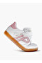 Girls' Panelled Sneakers with Hook and Loop Closure - 5