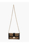 Women Textured Crossbody Bag with Chain Strap and Flap Closure - W 21 x H 12 x D 4 cm - 5