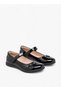 Girls Floral Accent Mary Jane School Shoes with Hook and Loop Closure
