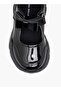 Girls Panelled Mary Jane School Shoes with Hook and Loop Closure - 4