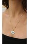 Gold Chain Mine Detailed Eye Detail Long Necklace - 2