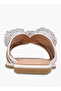Girls Embellished Bow Accent Slip-On Flat Sandals - 5