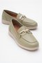 Women's Orthopedic Buckle Casual Loafer Shoes Real Leather Cr 2202 Water Green - 2