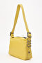 Capella Women's Baguette Bag Real Leather Lemon Yellow - 2