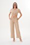 Women's Buttoned Crop Trousers Two-Piece Set 260012 - 4
