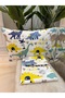 Patterned Single 100% Cotton Elasticless Sheet and Pillowcase Set - 2