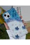 iPhone 15 - 14 - 13 Compatible Silicone Case with Wavy Edges Loggerhead Print Pattern - 4
