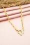 Women's 40 Cm Heart Model Lock Detailed Necklace - 3