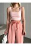 Women Pink Square Neck Camisole Crop Blouse - 4