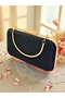 Black Color Waterway Patterned Satin Women's Evening Dress Bag - 3