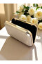 Rosegold Color Snake Pattern Shiny Leather Women's Evening Dress Bag - 5