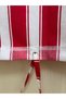 Red White Balcony Curtain, Arched Curtain, Balcony Curtain with Cornice Buttons and Bird Eye Holes - 7