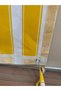 Yellow White Balcony Curtain, Arched Curtain, Balcony Curtain with Cornice Buttons and Bird's Eye Holes - 4