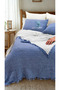 100% Cotton Single Bedspread Indigo Blue - 3