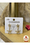 Women's Gold Color Starfish Model Earrings – Sparkling and Light Seaside Breeze - 2