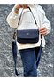 Justpolo Women's Two Navy Blue Straps Shoulder and Crossbody Bag - 6