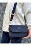 Justpolo Women's Two Navy Blue Straps Shoulder and Crossbody Bag