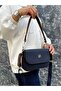 Justpolo Women's Two Navy Blue Straps Shoulder and Crossbody Bag - 4